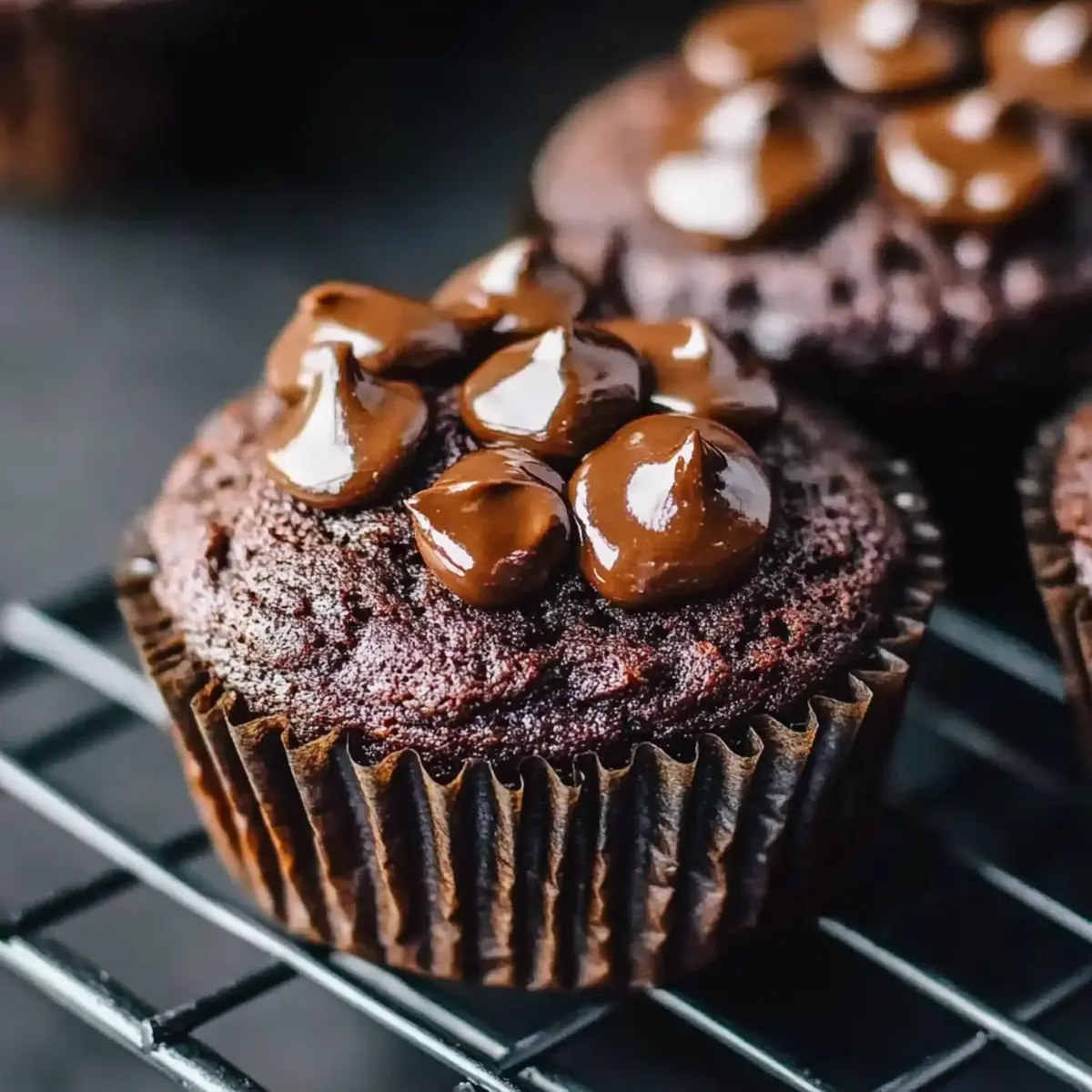 Veggie-Loaded Chocolate Muffins