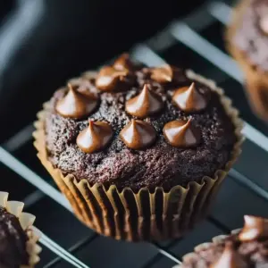 Veggie-Loaded Chocolate Muffins