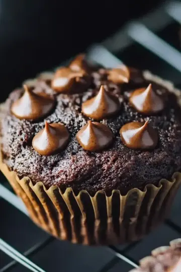 Veggie-Loaded Chocolate Muffins