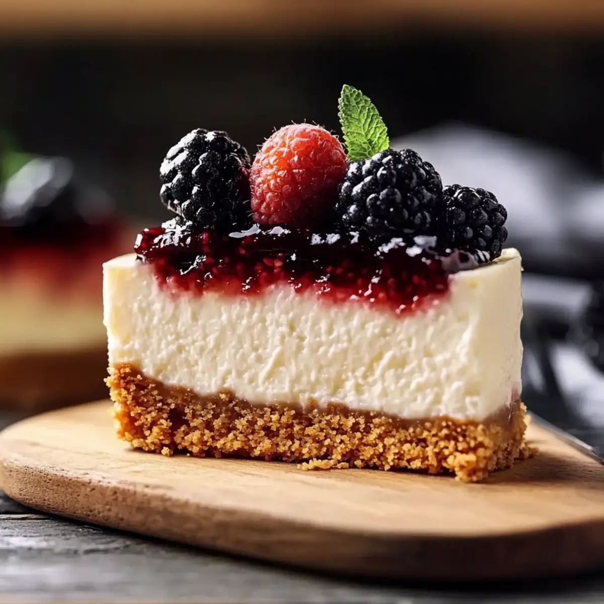 Blackberry Bliss Cheesecake