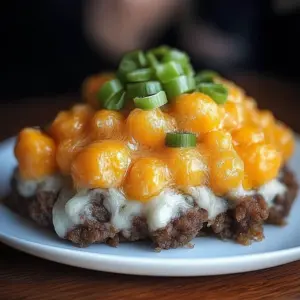 Cheesy Ground Beef Tater Tot Casserole