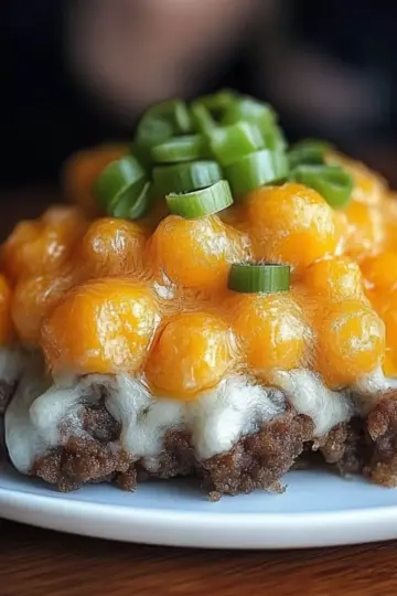 Cheesy Ground Beef Tater Tot Casserole