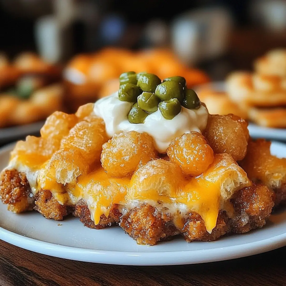 Cheesy Ground Beef Tater Tot Casserole