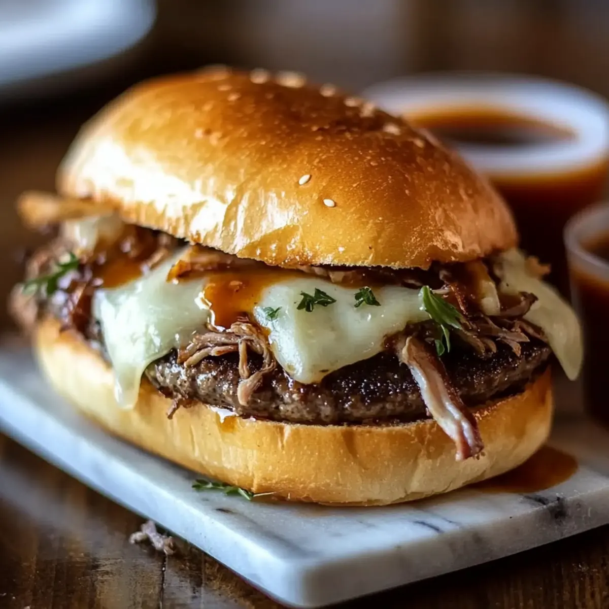 Crockpot French Dip Sandwiches
