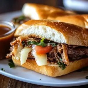 Crockpot French Dip Sandwiches