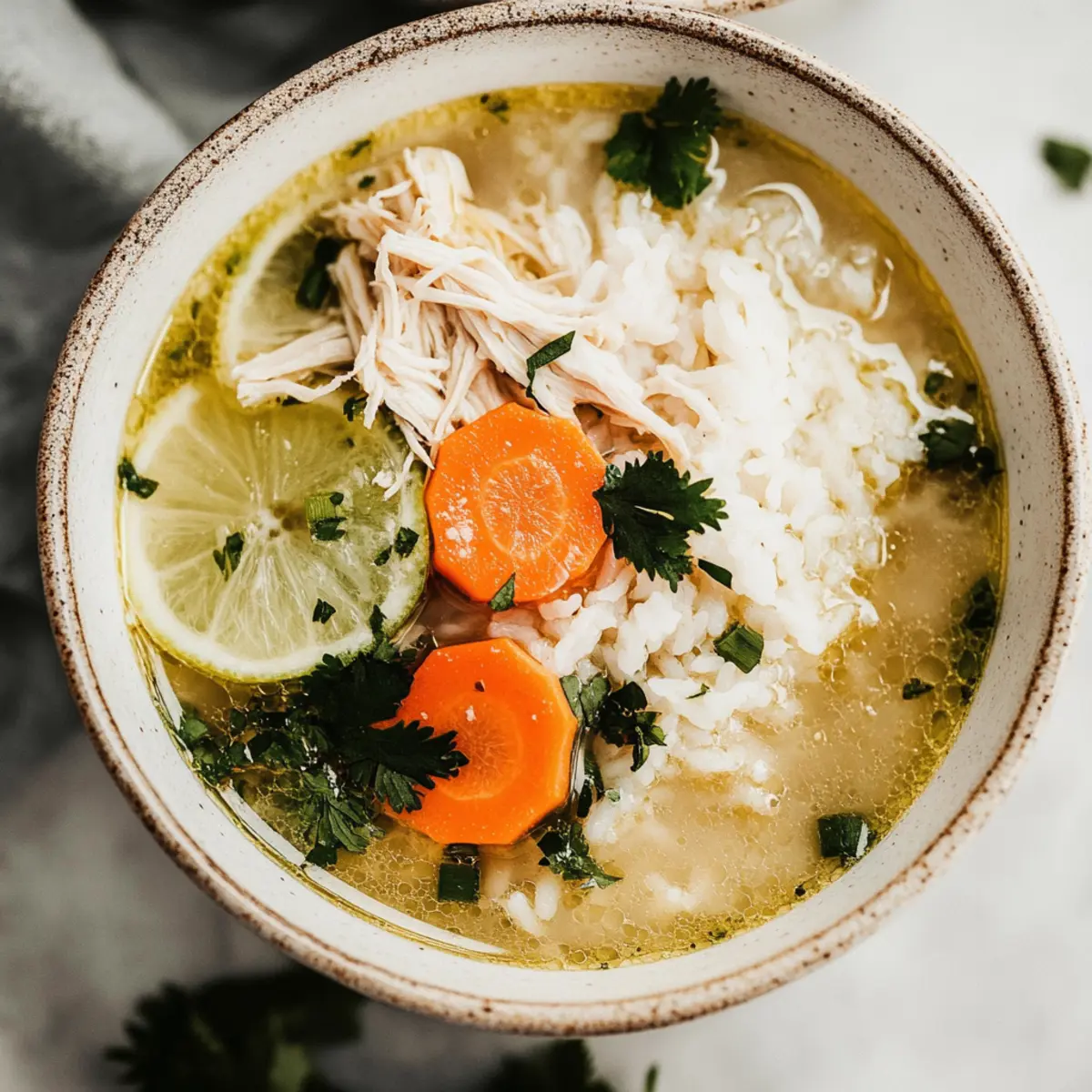 Detox Chicken Lime Rice Soup