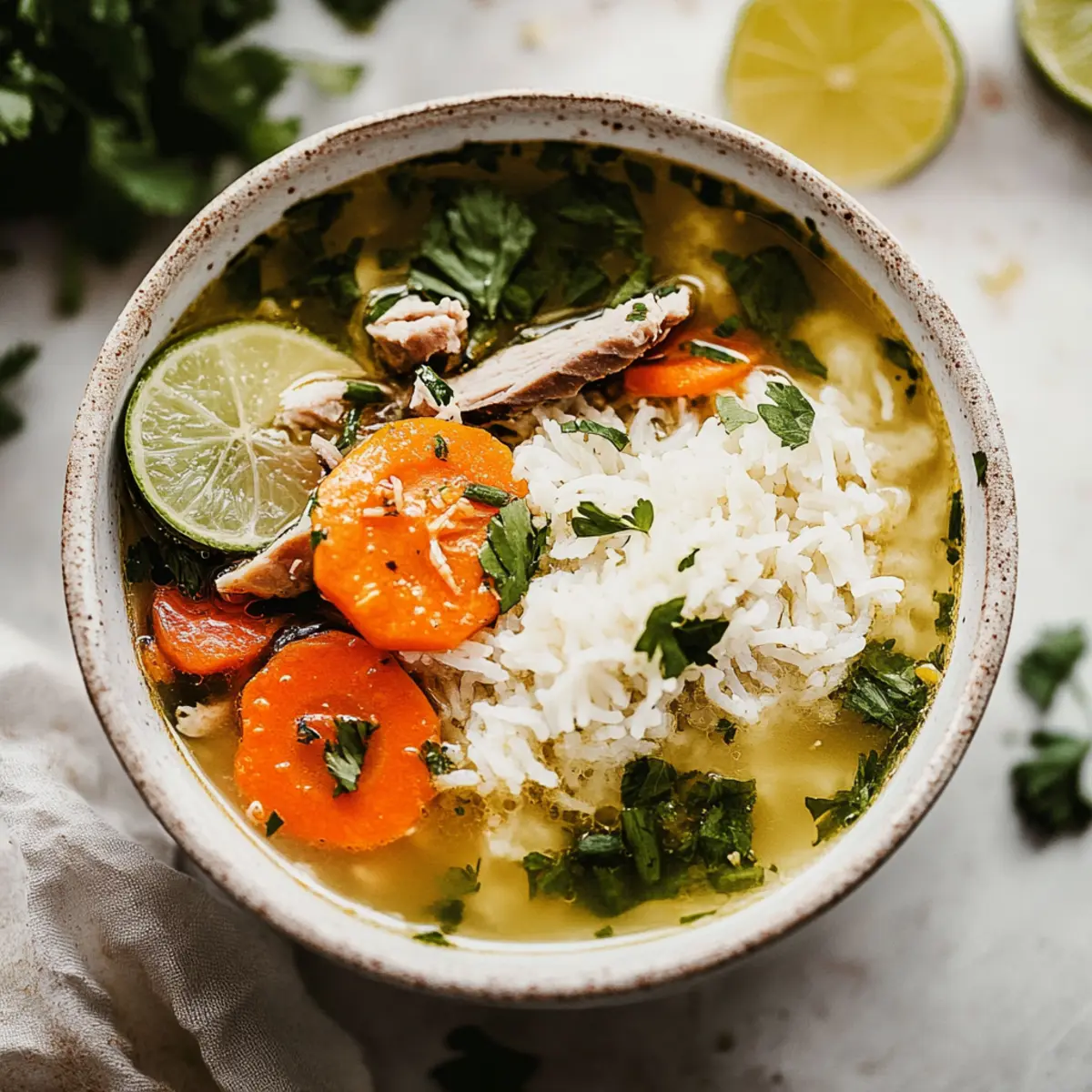 Detox Chicken Lime Rice Soup