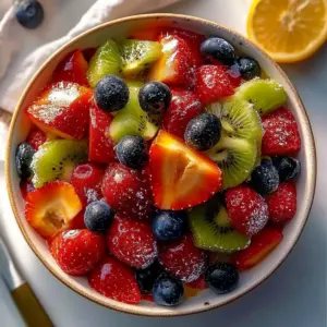 Fruit Salad with Honey-Lime Poppy Seed Dressing