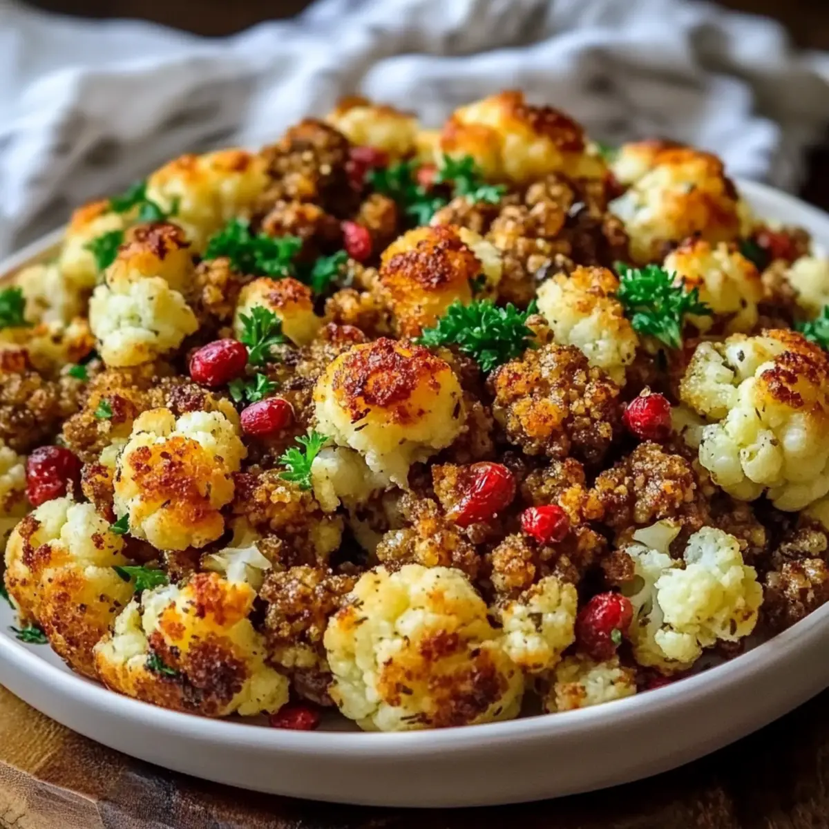 Garlic Butter Ground Turkey With Cauliflower Skillet
