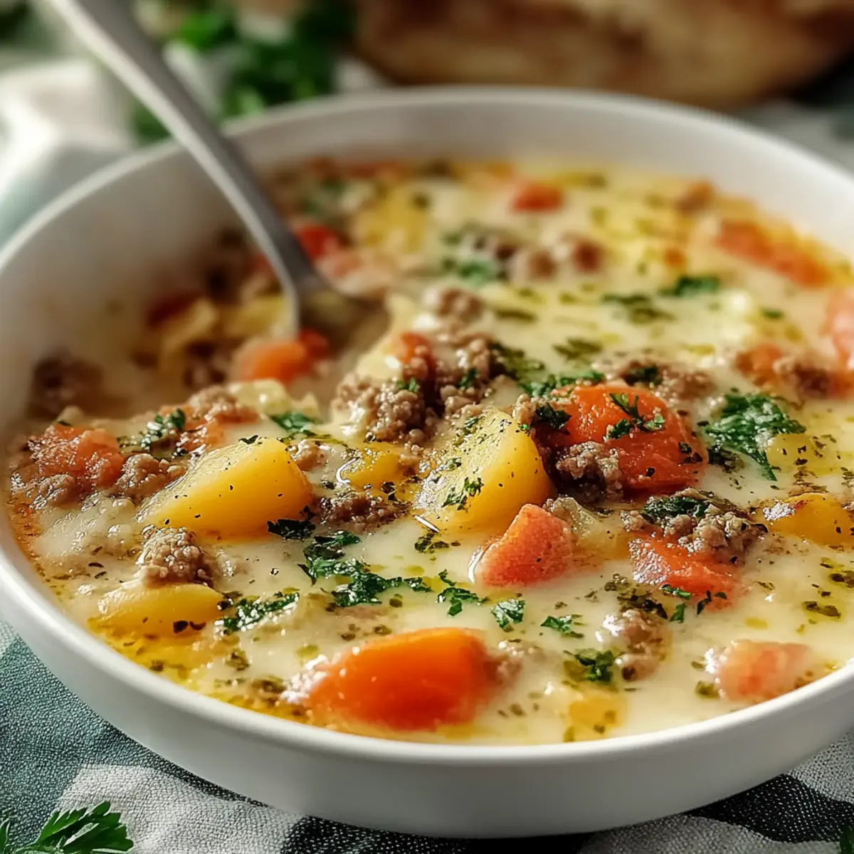 Ground Beef and Potato Soup