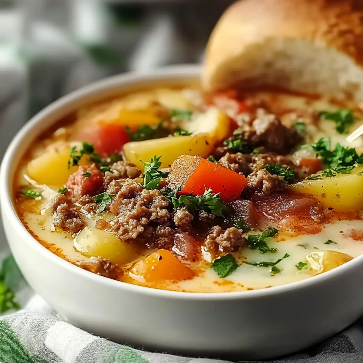 Ground Beef and Potato Soup