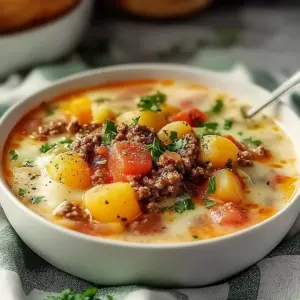 Ground Beef and Potato Soup