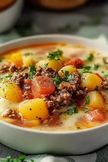 Ground Beef and Potato Soup