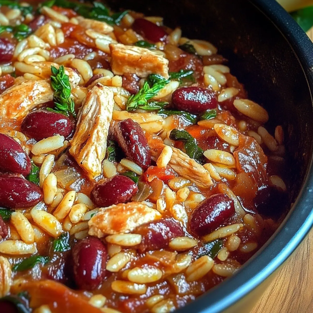 Mediterranean Orzo and Beans