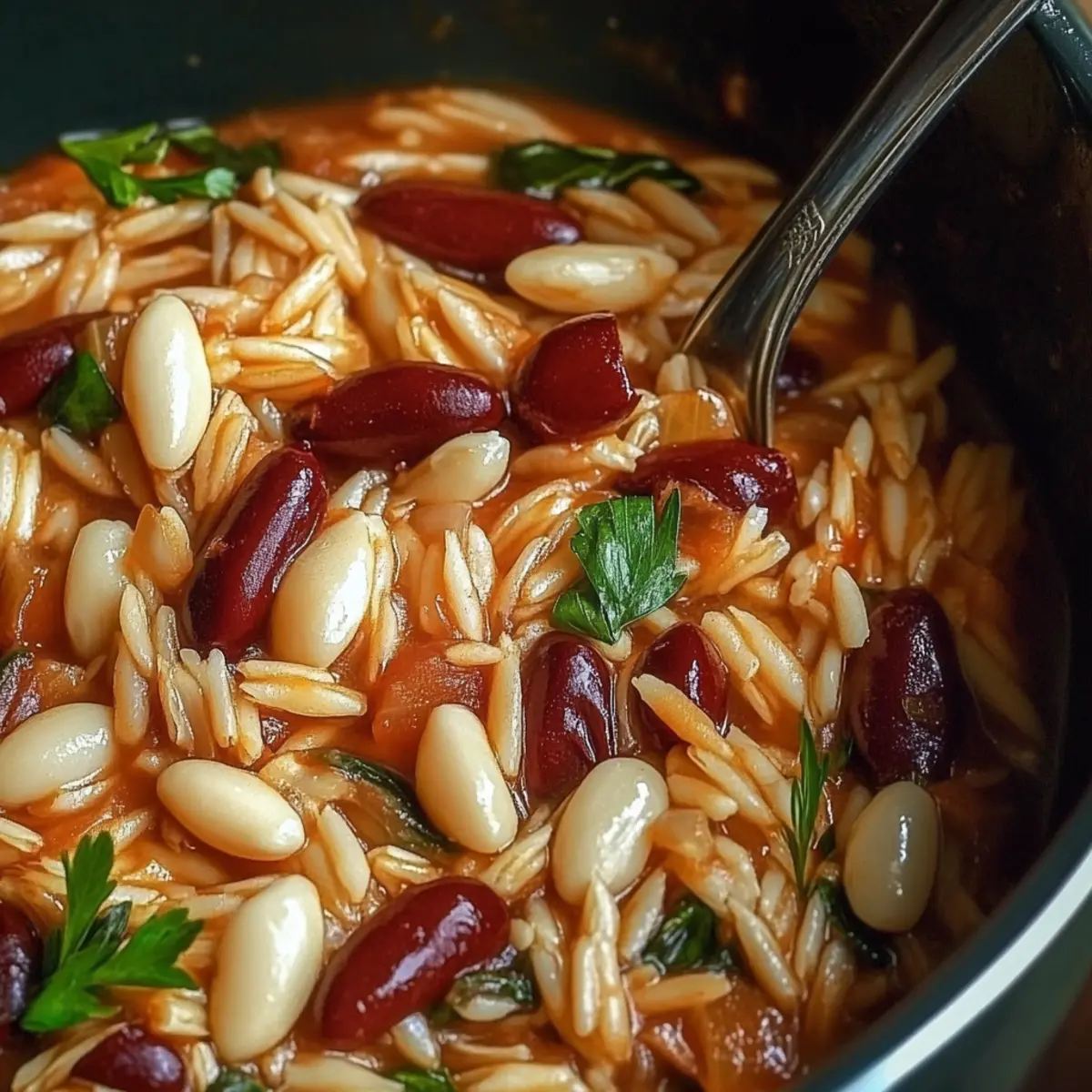 Mediterranean Orzo and Beans