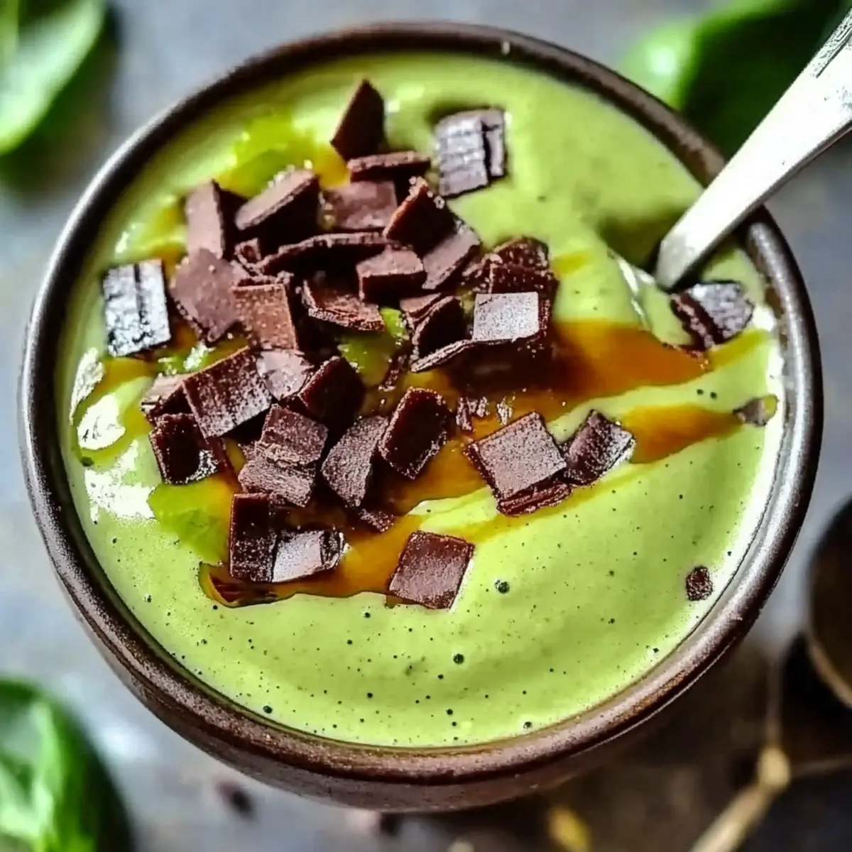 Mint Chocolate Green Protein Smoothie