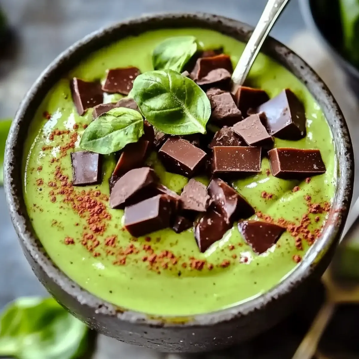 Mint Chocolate Green Protein Smoothie