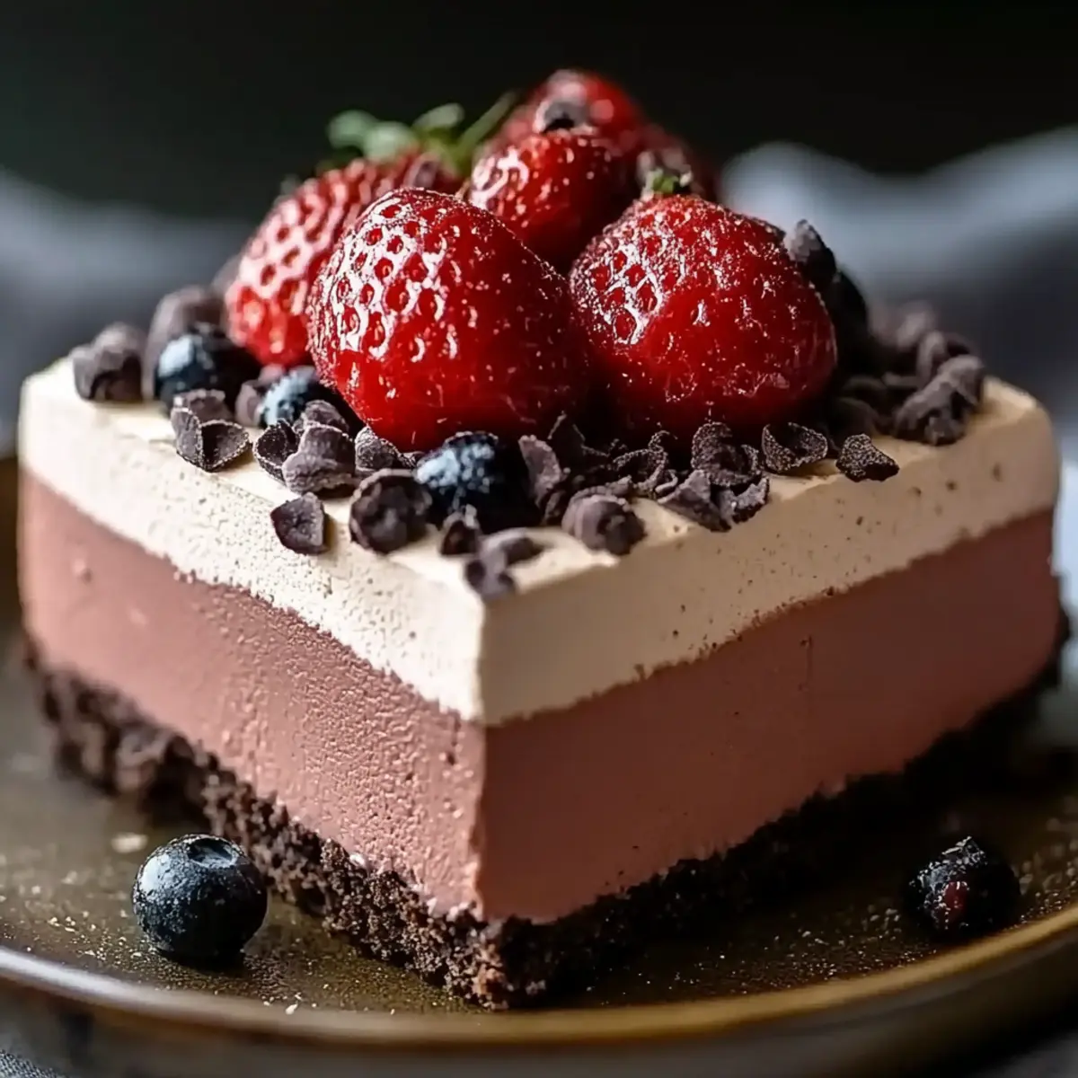 Triple Chocolate Mousse Torte