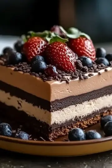 Triple Chocolate Mousse Torte
