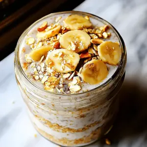 Banana Cream Pie Protein Overnight Oats
