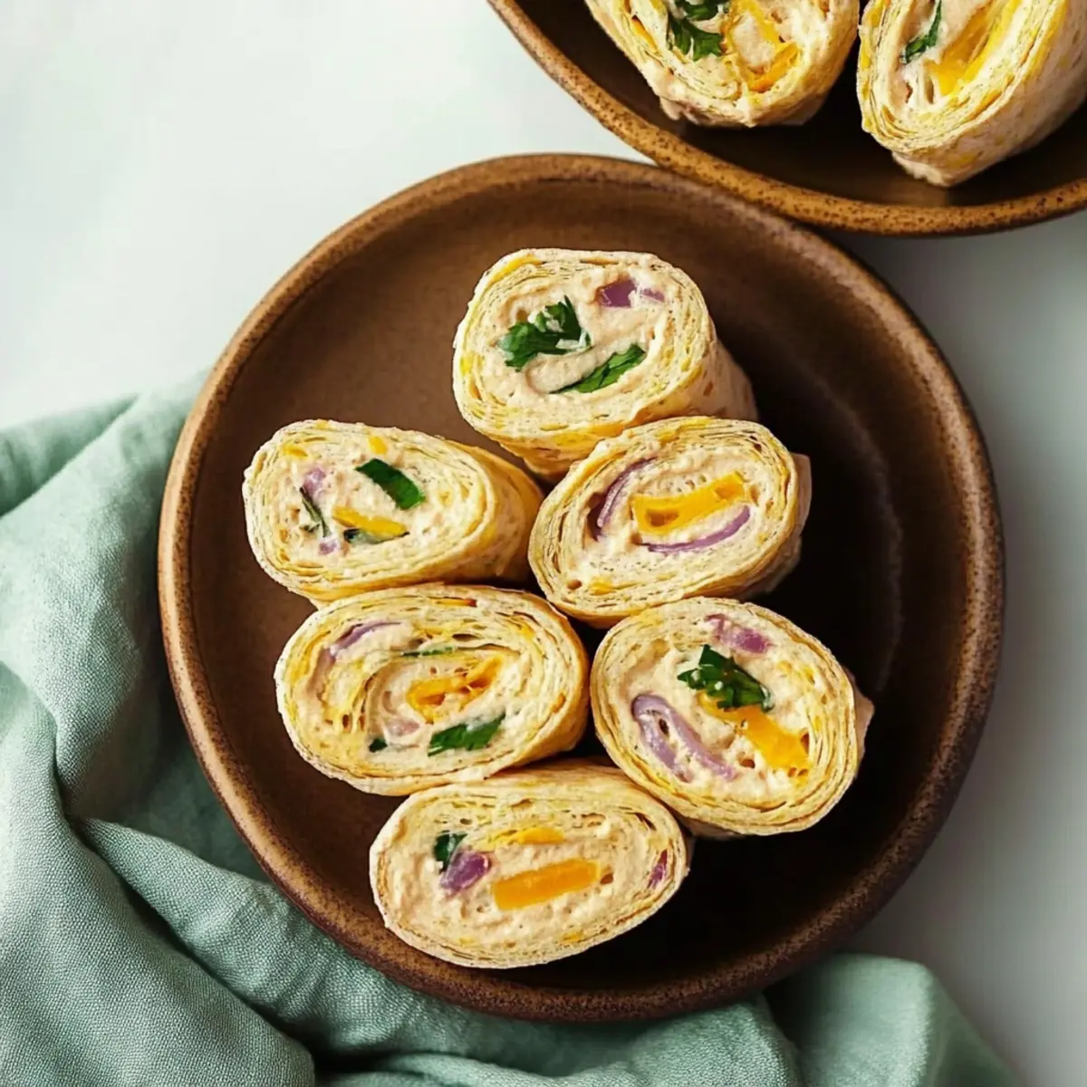 Jalapeno Popper Chickpea Pinwheels