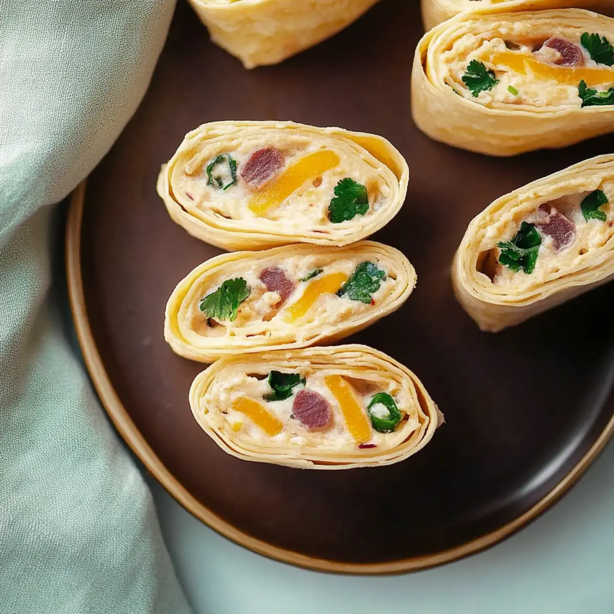 Jalapeno Popper Chickpea Pinwheels